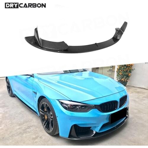 3pcs Car Front Bumper Lip Splitters Spoiler Diffuser for BMW 3 Series F80 M3 4 Series F82 F83 2014 - 2018 Carbon Fiber / FRP