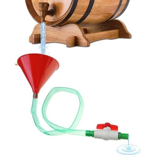 60cm Beer Funnel Plastic Hose Tap Valve Single Tube Filling Funnel Holiday Birthday Party Bar Tool