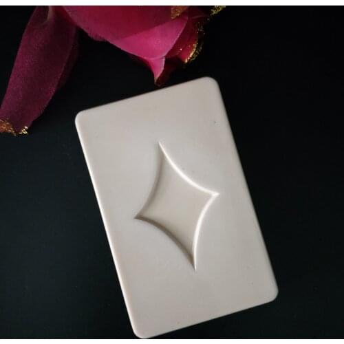 PRZY Silicone Mold Diamond Silicone Soap Molds Rectangle Poker Card Diamond DIY Handmade Soap Making Moulds Resin Clay Molds