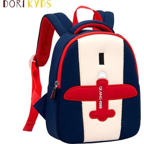 DORIKYDS Airplane Pilots Kids Toddler Backpack Cool Waterproof Schoolbags Kindergarten Children School Toy Bag