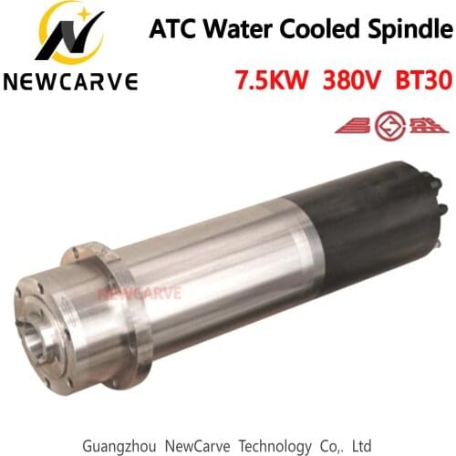 7.5KW Flang BT30 ATC Water Cooled Spindle Motor Automatic Tool Change Spindle For Mental Cutting NEWCARVE