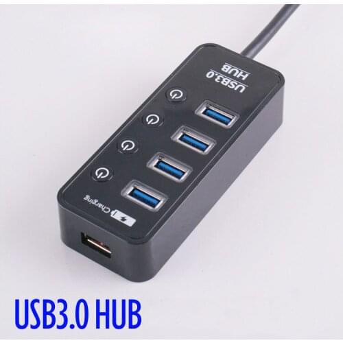 USB 3.0 HUB Super Speed External 4 Port Usb Hub Splitter with Power Interface for Macbook Air Laptop PC Computer Hubs