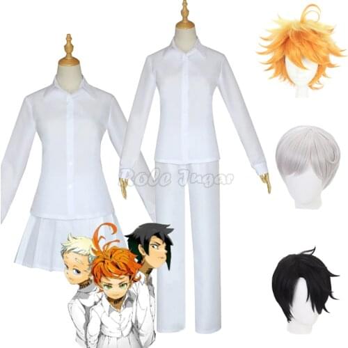 The Promised Neverland Yakusoku no Neverland Emma Cosplay Shirt Dress Norman Shirt Pants Uniform Outfit Anime Costumes C46D14