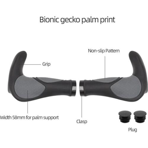 Bicycle Grips TPR Rubber Integrated MTB Cycling Hand Rest Mountain Bike Handlebar Casing Sheath Shock Absorption