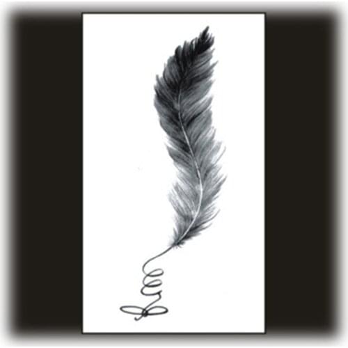 5PCS/lot Temporary Tattoo Sticker Feather Boday Stickers Waterproof Environmental Protection Stage Props Art Makeup Stickers