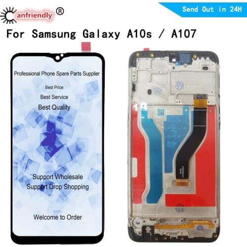 LCD For Samsung Galaxy A10S A107 SM-A107M A107F/DS LCD Display Touch Panel Screen Digitizer With Frame Assembly Replacement