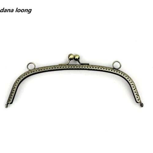 1 Piece 20 cm Antique Bronze Arch Metal Purse Frame Handle Kiss Clasp Bag Accessory
