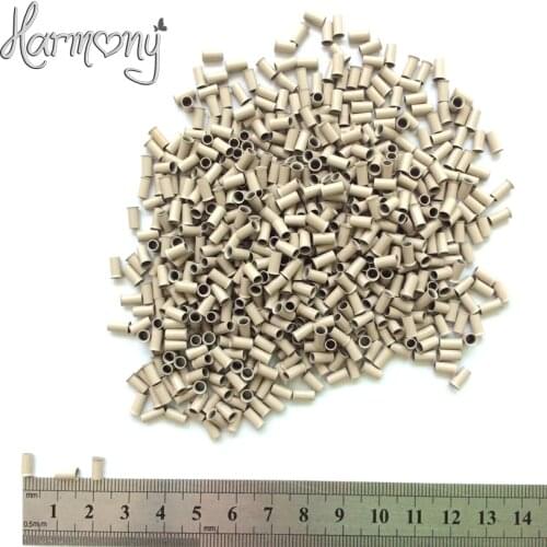 1000pcs/lot) 3.0*2.6*6.0mm 7# Light blonde Copper Micro Links for pre-bonded hair 8 colors for your choices