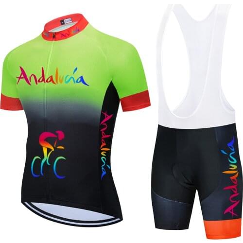 2021 Summer Andalucia Cycling Jersey Set Mountain Bike Clothing Bicycle Clothes Wear Maillot Ropa Ciclismo Men Cycling Set