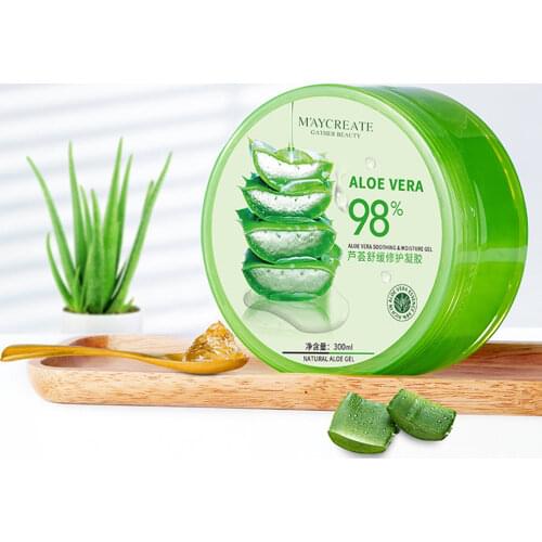 300ml 98% Pure Natural Aloe Vera Gel Anti Acne Anti-sensitive Oil-Control Sunscreen Repairment