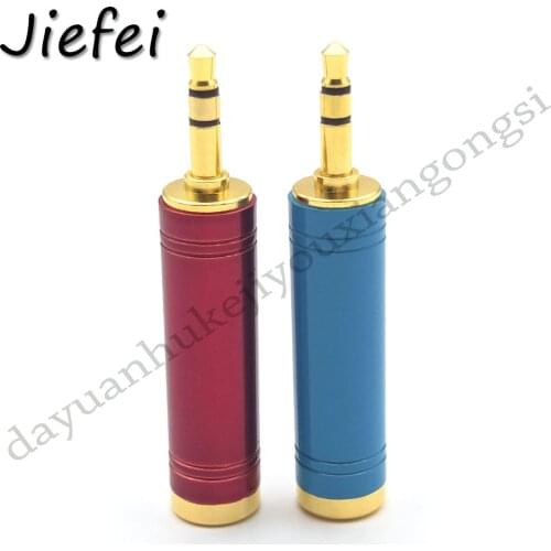 4-100PCS gold 1/8 " 3.5 mm Stereo Male Jack Plug to 1/4" 6.35mm Female TRS Stereo Converter Audio Adapter Microphone Connector