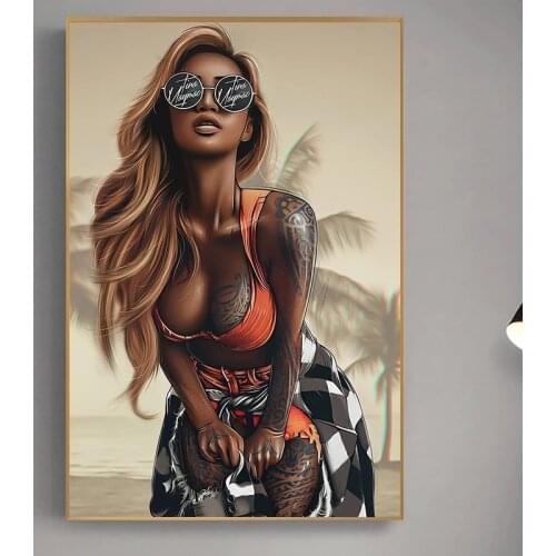 Abstract Sexy Tattoo Woman Canvas Art Posters and Prints Graffiti Pop Art Girls Canvas Paintings Street Art Pictures for Home