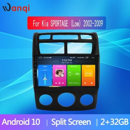 Wanqi Car GPS Radio For Kia SPORTAGE (Low) 2002-2009 Android 10.0 Player 9-inch Multimedia Stereo Audio Navigation 2 Din NO DVD