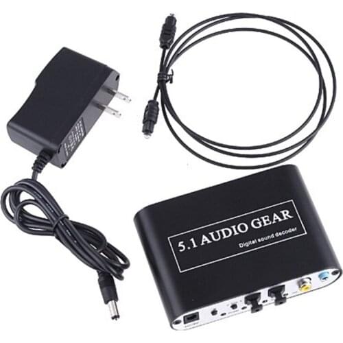 Digital Audio Decoder 5.1 Audio Gear DTS/AC3/6CH Digital Audio Converter LPCM To 5.1 Analog Output 2.1 for PS2 PS3 XBOX360 DVD