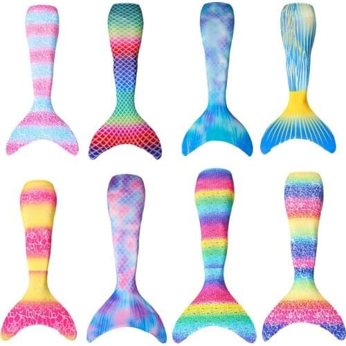 Kids Mermaid Tail Swimwear Girls Little Mermaid Cosplay Costume High Waist Bikini Swimsuit Summer Beach Swimming Mermaid Tails