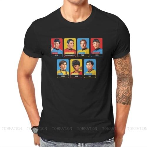 Retro Full Color Unique TShirt Star Trek Trekkers TOS Space Film Top Quality New Design Gift Idea T Shirt Short Sleeve Hot Sale