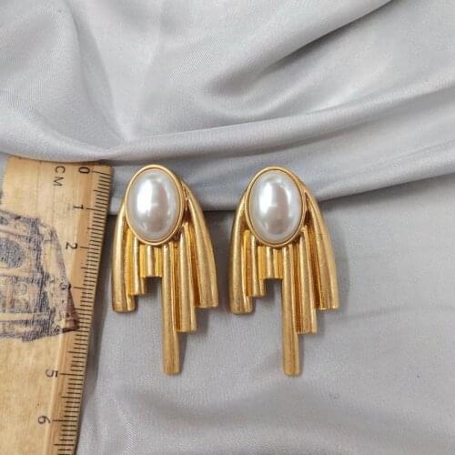And American Qingdao jewelry earrings personality temperament retro versatile fashion true gold earrings d79 card free