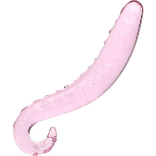 IKOKY Hippocampus Fake Penis Crystal Glass Dildo Female Masturbator Masturbation Sex Toys for Women Gay Adult Products