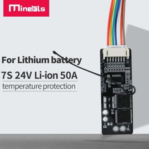 7s bms 50a 36v lipo for 3.6v 3.7v battery balance temperature protection Charge discharge protection lithium battery pcm