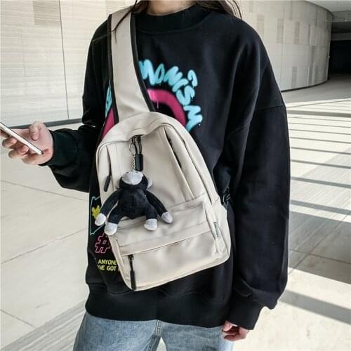 Fashion Functional Leisure Chest Crossbody Bag for Teenage Girls Man Shoulder Bags High Quality Nylon Cloth Chest Pack Bag