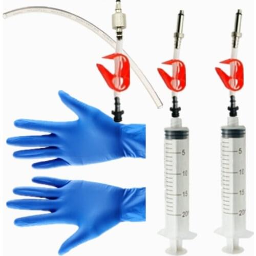1 Set Bike Bleed Kit oiling tool For Avid Formula Hydraulic Disc Brake Juicy Syringe Link Oil Hole Connector Check Clips Gloves