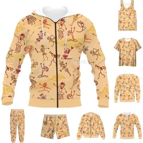 New Funny 3D Full Print Ancient Egypt Gods T-shirt/Sweatshirt/Zip Hoodies/Thin Jacket/Pants Four Seasons Casual Suit V58