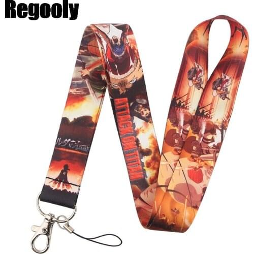 Attack on Titan Classical Style Lanyard For keys The 90s Phone Working Badge Holder Neck Strap With Phone Hang Ropes webbing