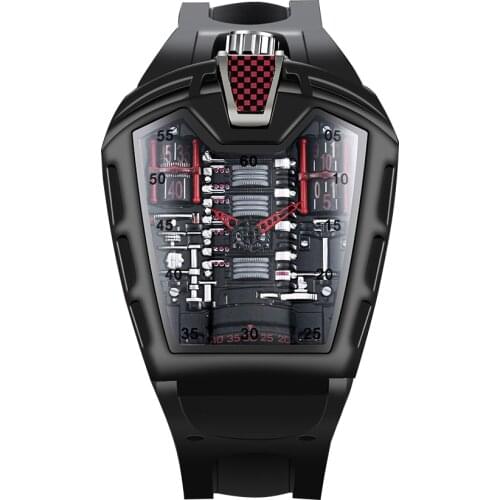 Creative Mens Personality Classic Quartz Watch Racing Free Silicone Rubber Strap Sports Wristswatch for Man Relogio Masculino