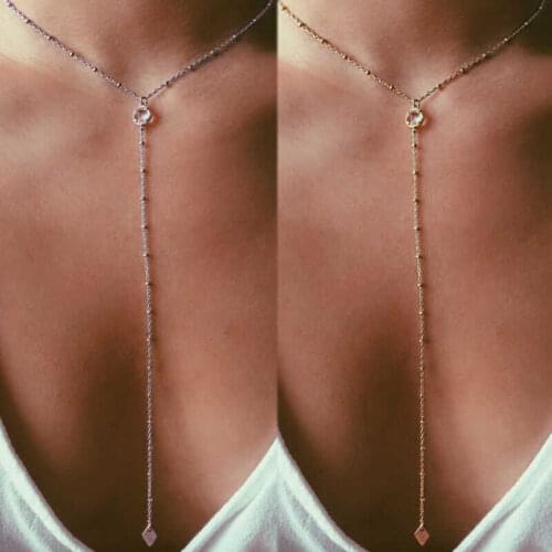 Necklace Boho Pendant Long Women Choker Necklaces Statement Jewelry Beads