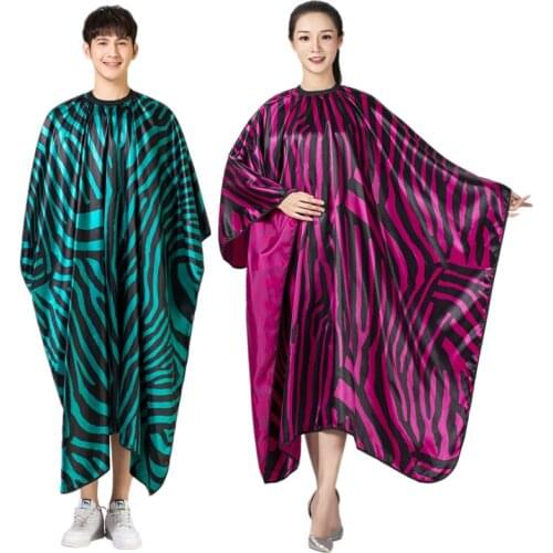 Salon Professional Hair Styling Shawl Barber Zebra Stripes Waterproof Hairdressing Cape Gown Hairdresser Haircut Dye Hair Apron