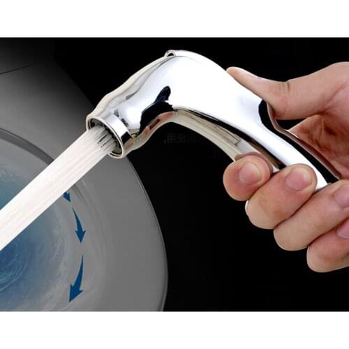 Bathroom Accessories Handheld Toilet Bidet Sprayer Shower Head ABS Chromed Pressurized Wash Jetgun Toilet Shattaf Floor Cleaning