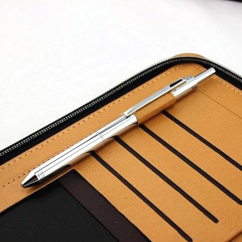 Multifunctional Ballpoint Pen Four-Color Ballpoint Pen Black / Blue / Red Ballpoint Pen 0.5mm + 1 Piece 0.5mm Pencil