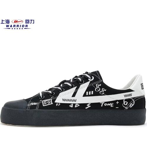 Skateboarding Shoe Unisex Canvas Shoes Lovers Low Upper Trend Music Hand Painted Graffiti White Shoes Light Damping Personality