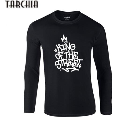 TARCHIA 2021 High Quality King Comfortable O Neck Men T Shirts Long Sleeve Cotton Casual Spring Printed Men T Shirts Plus Size