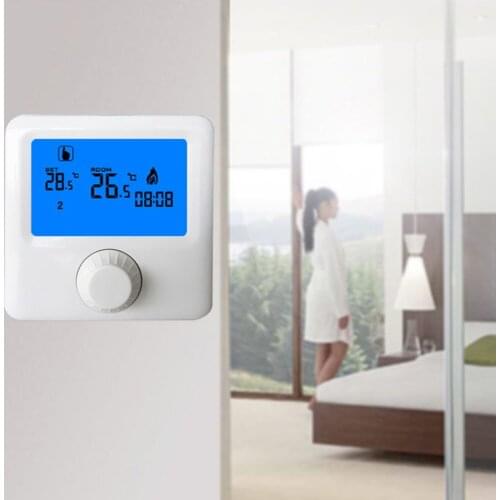 Wall-hung Gas Boiler Thermostat LCD Display Weekly Programmable Room Heating Thermostat Digital Temperature Controller AC220V