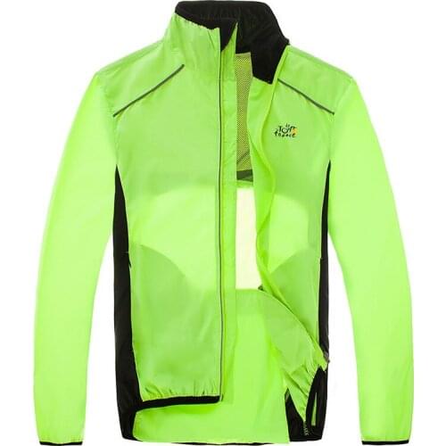 MTB Bicycle Rain Jackets Breathable Reflective Waterproof Windproof Cycling Jackets Long Sleeve Men Outdoor Sports Raincoat