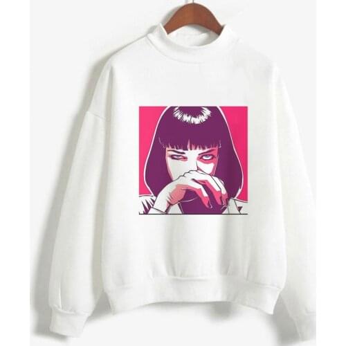 2019 New Spoof Harajuku Tops Womens Sweatshirt Long-sleeved Gothic Winter Kpop Thickening Coat White Moletom