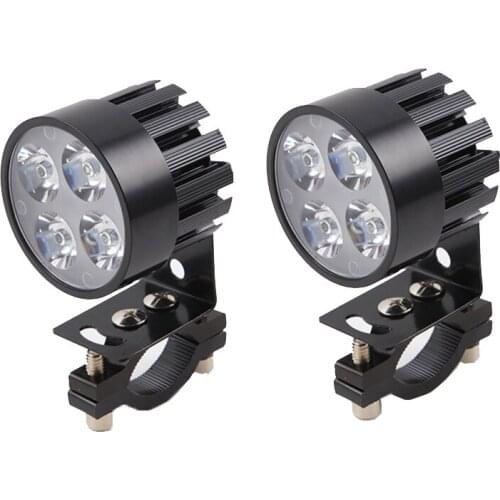 1Pair Motorcycle Headlight LED 12V 20W 2400lm Motorbike Auxiliary Work Lights Headlamp Motor Driving Spotlights fog lights