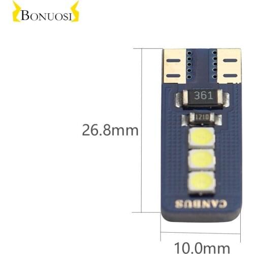 10pcs T10 Led Lights w5w Canbus White Turn Signal License Plate Car Clearance Bulb Door Reading Lamp 6 SMD 3030 12V