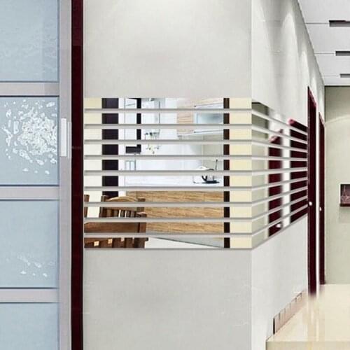 20pcs Waist Lines Acrylic 3D Mirror Wall Stickers Living Room Strips Wall Sticker for TV Background Bedroom Home Decoration