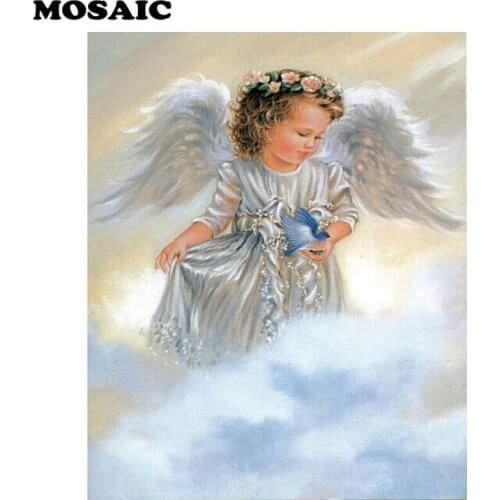 5d DIY diamond Painting full square angel 5D Cross Stitch Decorative diamond embroidery Home Decor