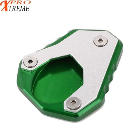 Motorbike Aluminum Foot Pad Side Stand Kickstand Support Plate Parts For KAWASAKI Versys 650 Versys650 2015 2016 2017 2018