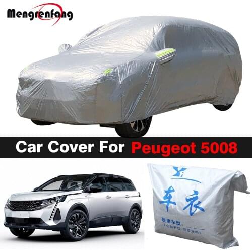 Car Cover Outdoor Anti-UV Sun Shade Snow Rain Dust Protection MPV Cover For Peugeot 5008
