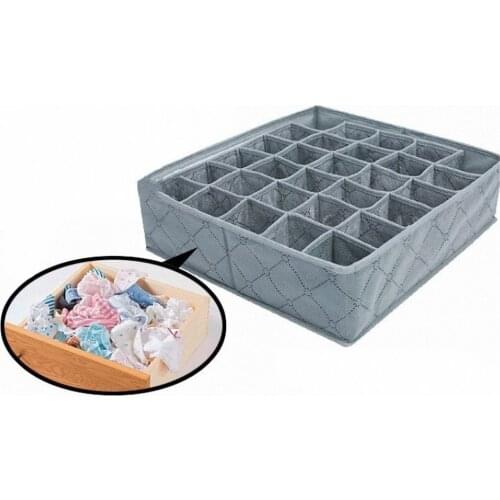 30 Cells 11L Bamboo Storage Box Charcoal Foldable Organizer Box Underwear Socks Panties Bra Storage Box Bag Organizer