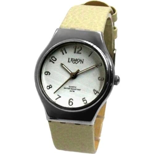 Luxury Brand Unisex Analog Quartz Round Watch Japan Miyota Movement White Geninue Leather Band White Dial Water Resistant