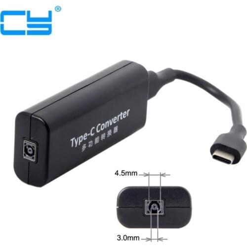 DC 4.5*3.0mm Jack HP Dell Input to USB-C Type-C Power Plug Charge Cable 45w for Macbook Laptop Phone