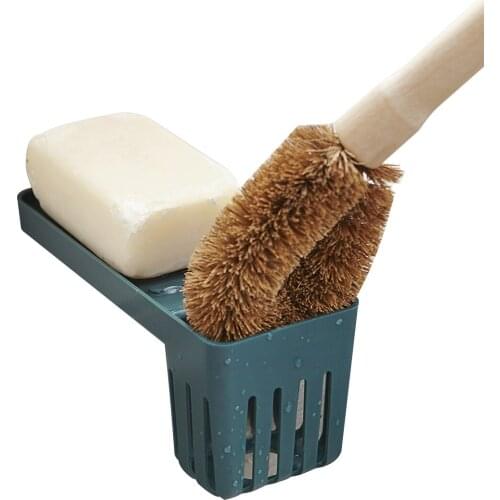 Kitchen Sponge Holder Sink Brush Soap Dishwashing Liquid Drainer Rack with Suction Kitchen Sink Sponge Organization Basket