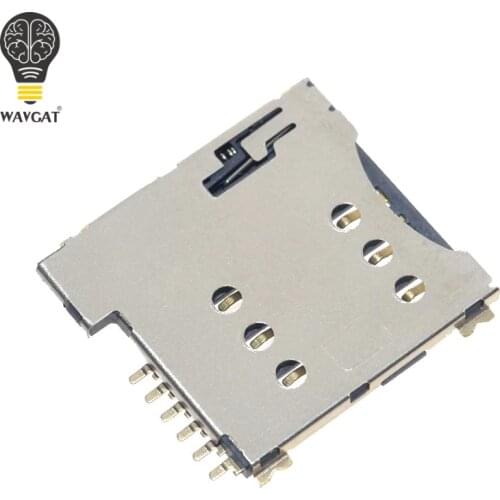 Self push SIM card slot Micro SIM Memory card Holder adapter connect use for GSM Module SIM800L SIM800C