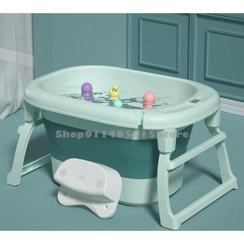 Baby Bathtub Children Bathing Bucket Baby Bathing Bucket Household Large Folding Sitting Child Bathing Swimming Bucket