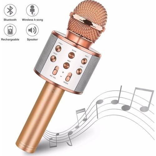 Children Bluetooth Karaoke Microphone Gift For Kids Microphone Audio Microphone Karaoke Device Mic